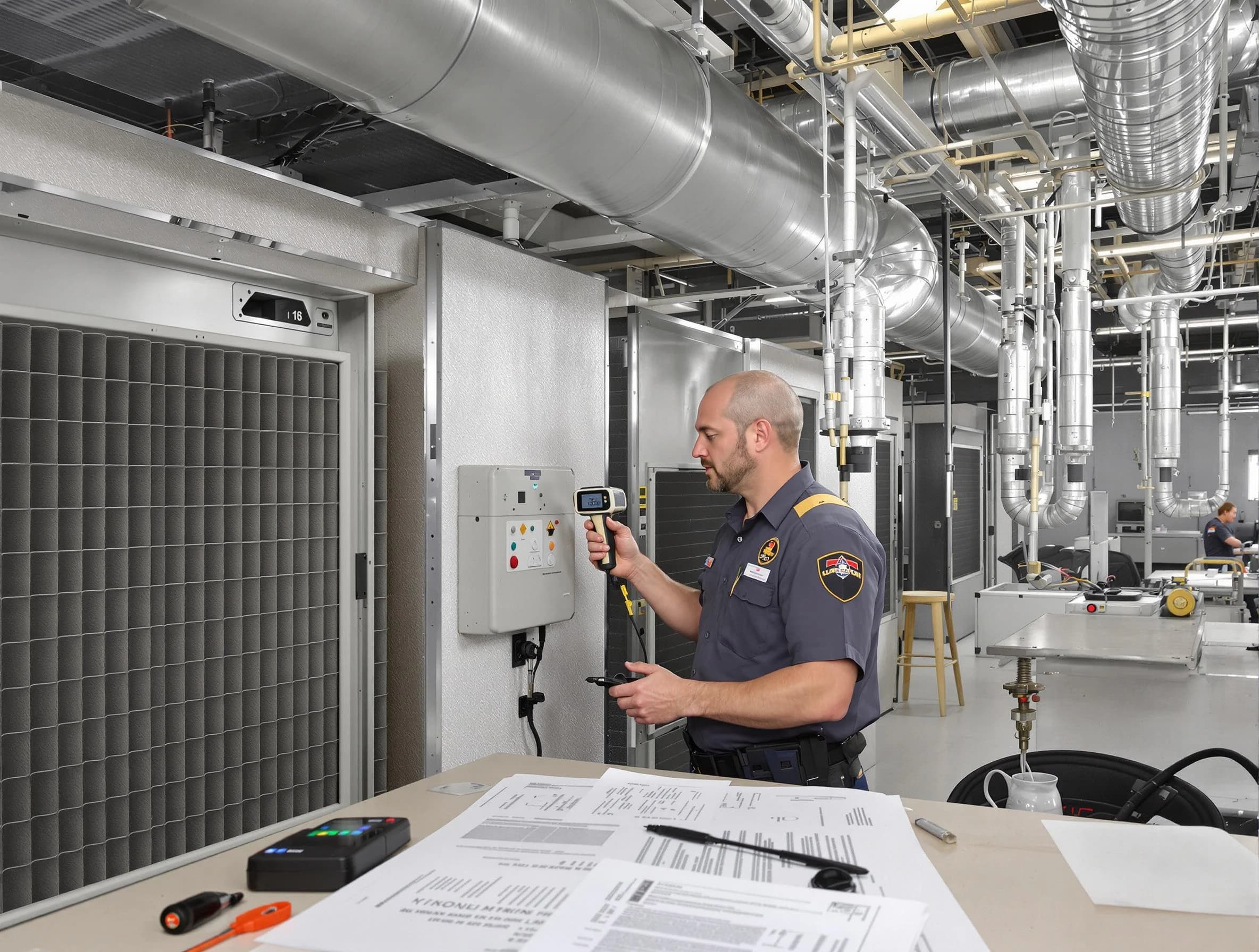 Professional filter system inspection by Brighton Air Duct Cleaning in Brighton