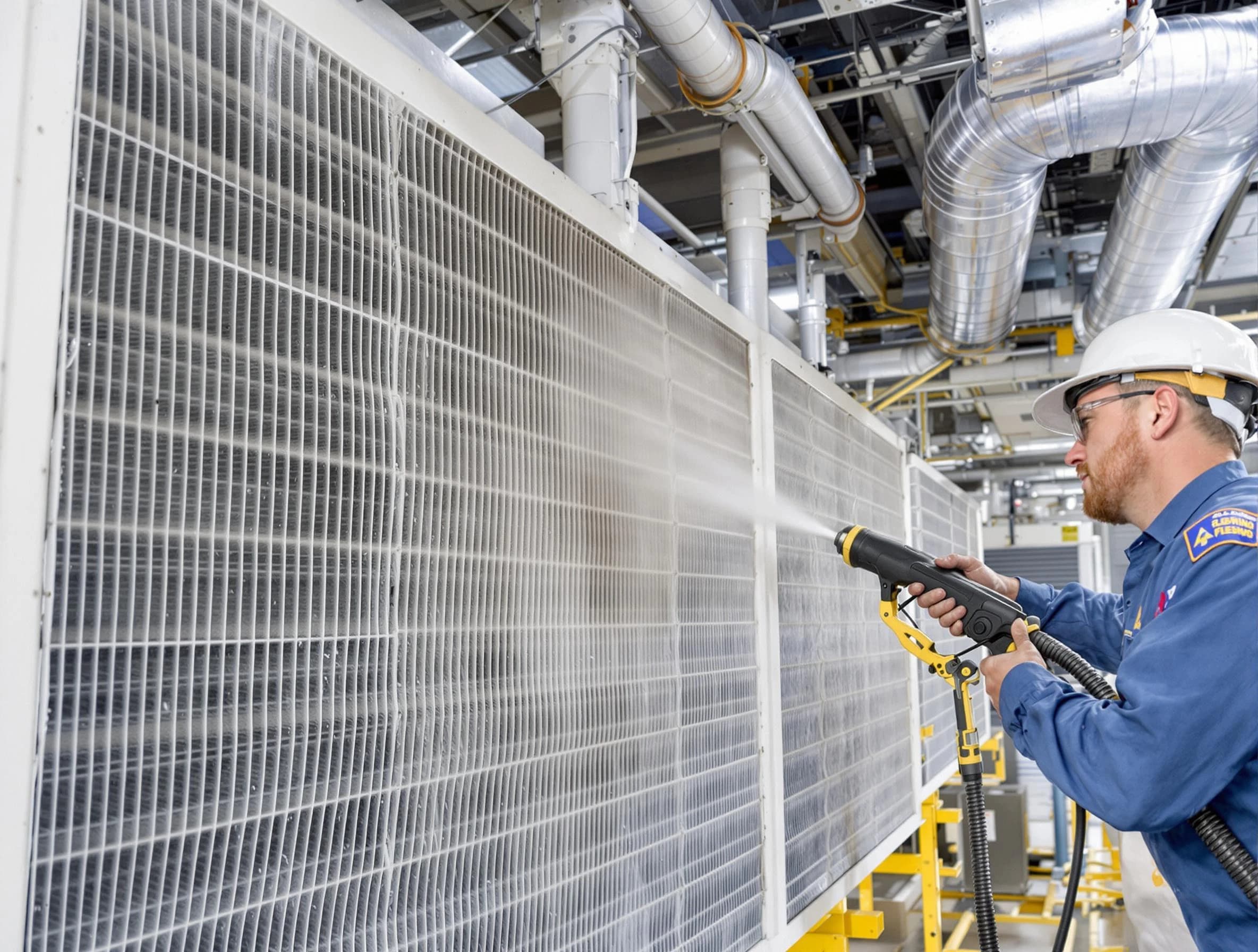 Professional commercial coil cleaning by Brighton Air Duct Cleaning in Brighton