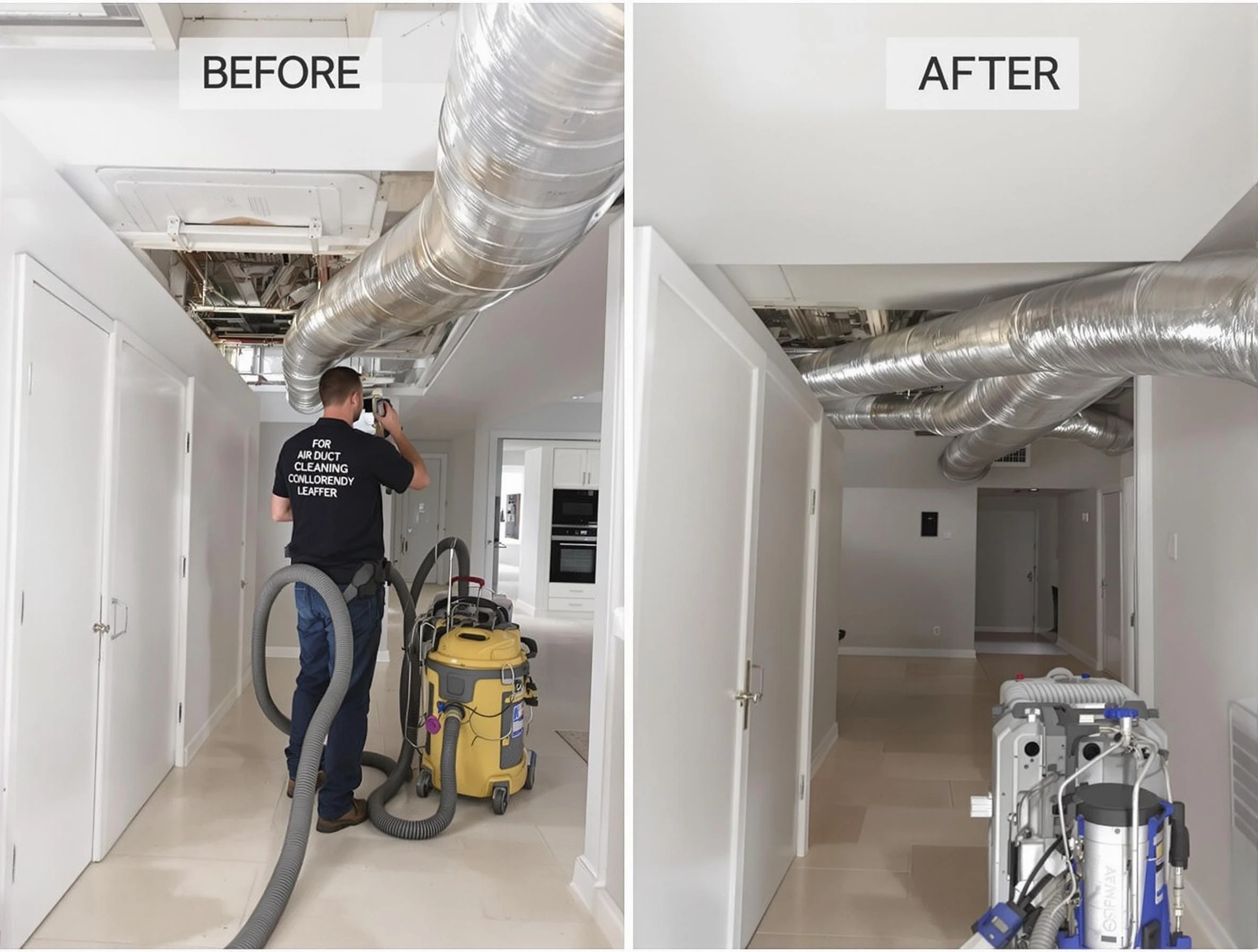 Brighton Air Duct Cleaning professional performing thorough air duct cleaning in Brighton